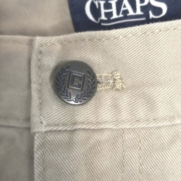 Chaps 36x34 Twill Pants Mens Hudson Tan 5 Pocket 100% Cotton Sri Lanka - Picture 5 of 15